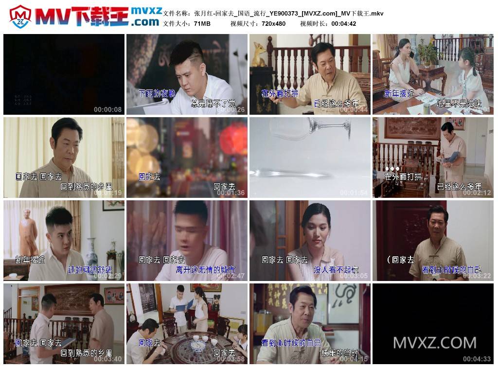 张月红-回家去_国语_流行_YE900373